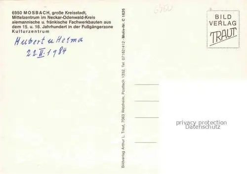 AK / Ansichtskarte Mosbach Baden Neckar-Odenwald-Kreis BW Kulturzentrum Stadt der Fachwerkhaeuser