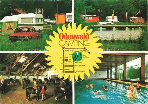 AK / Ansichtskarte Krumbach Limbach Odenwald Camping Reithalle Hallenbad