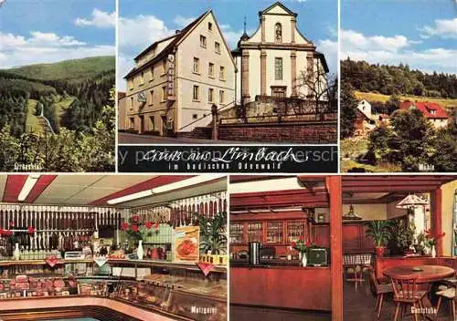 AK / Ansichtskarte Limbach Baden Neckar-Odenwald-Kreis BW Panorama Elzbachtal Muehle Gaststaette Pension zur Krone Gaststube Metzgerei