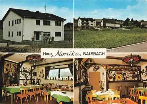 AK / Ansichtskarte Balsbach Limbach Neckar-Odenwald-Kreis BW Pension Haus Monika Gastraum