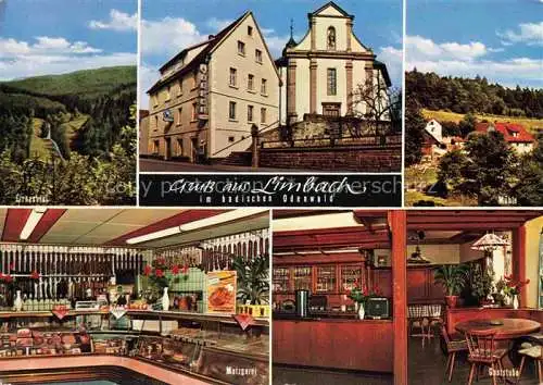 AK / Ansichtskarte Limbach Baden Neckar-Odenwald-Kreis BW Gasthof Pension zur Krone Gastraum Metzgerei Muehle Elzbachtal