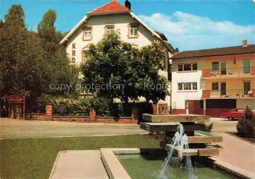 AK / Ansichtskarte Michelbach  Mosbach Odenwald Hotel Restaurant Haus Krone Brunnen