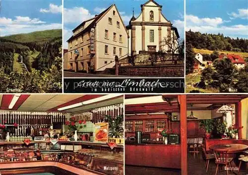 AK / Ansichtskarte Limbach Baden Neckar-Odenwald-Kreis BW Gasthaus Pension zur Krone Gaststube Metzgerei Elzbachtal Muehle