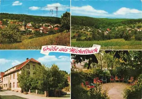 AK / Ansichtskarte Michelbach  Mosbach Odenwald Panorama Gasthaus Haus Krone Garten
