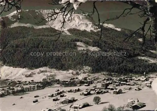 AK / Ansichtskarte Klosters Serneus_GR Winterpanorama Blick gegen Casanna 