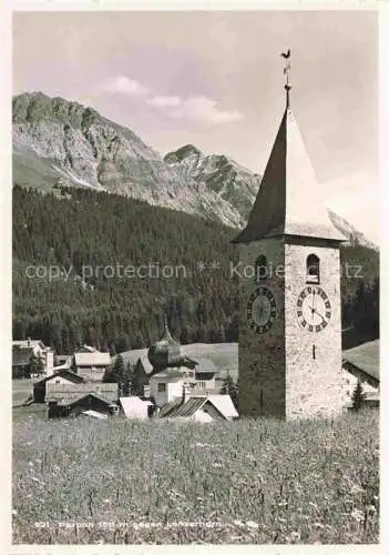 AK / Ansichtskarte Parpaner_Rothorn Teilansicht mit Kirche Parpaner Rothorn