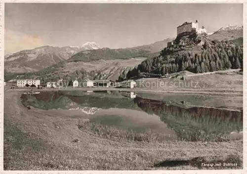 AK / Ansichtskarte Tarasp Landschaftspanorama See Blick zum Schloss Tarasp