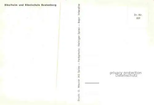 AK / Ansichtskarte Beatenberg_Thunersee_BE Bibelheim und Bibelschule 