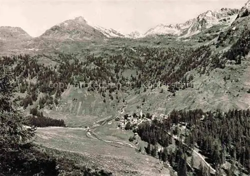 AK / Ansichtskarte Bosco Gurin_Vallemaggia_TI Panorama Walserdorf im Tessin mit Furggu Martschaspetz Wandflueahoara und Straalbann 