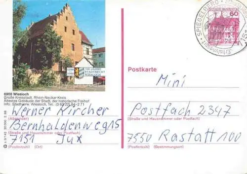 AK / Ansichtskarte Wiesloch aeltestes Gebaeude der Stadt Historischer Freihof