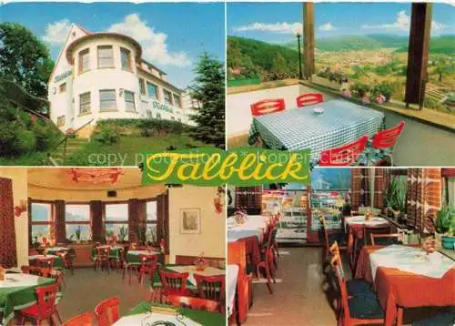 AK / Ansichtskarte Wilhelmsfeld Café Restaurant Pension Talblick Gastraeume