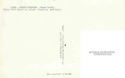 AK / Ansichtskarte Vongy_Thonon les Bains_74_Haute Savoie Eglise Notre Dame du Leman 