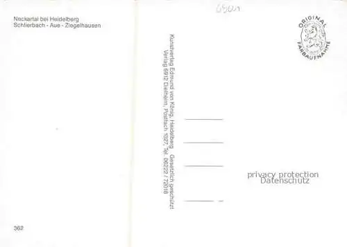 AK / Ansichtskarte Schlierbach Heidelberg BW Neckartal Schlierbach Aue Ziegelhausen