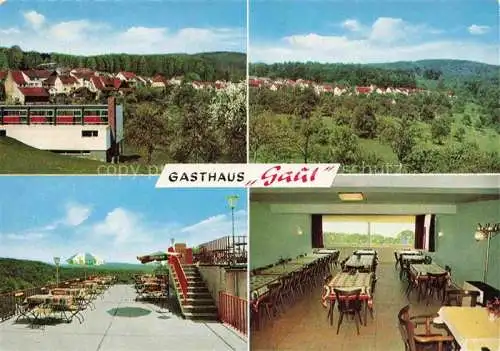 AK / Ansichtskarte Gaiberg Baden Heidelberg BW Gasthaus Gaul Terrasse Gastraum