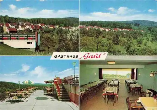 AK / Ansichtskarte Gaiberg Baden Heidelberg BW Gasthaus Gaul Terrasse Neuer Saal Panorama