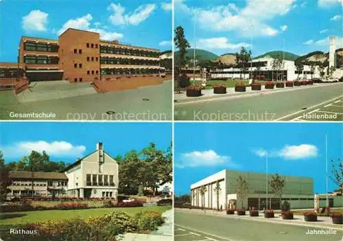 AK / Ansichtskarte Dossenheim Heidelberg Gesamtschule Hallenbad Rathaus Jahnhalle