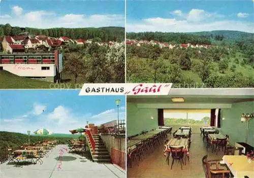 AK / Ansichtskarte Gaiberg Baden Heidelberg BW Gasthaus Gaul Terrasse Gastraum Panorama