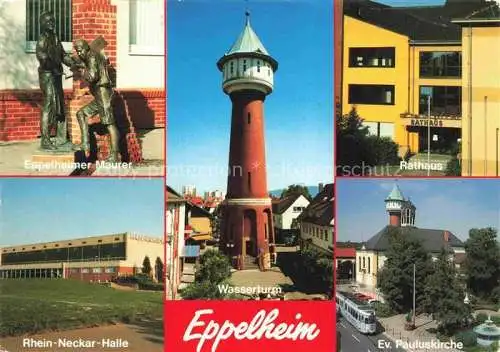 AK / Ansichtskarte Eppelheim Heidelberg BW Eppelheimer Maurer Rhein Neckar Halle Wasserturm Rathaus Ev Pauluskirche