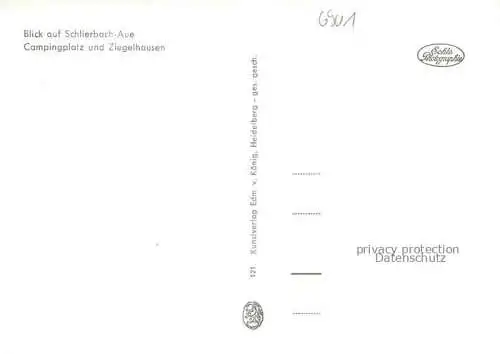 AK / Ansichtskarte Neckartal Blick auf Schlierbach Aue und Campingplatz Ziegelhausen