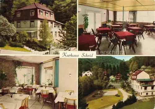 AK / Ansichtskarte Schriesheim Kurhaus Scheid Gastraeume Park