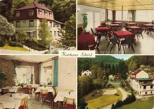 AK / Ansichtskarte Schriesheim Kurhaus Scheid Gastraeume Park
