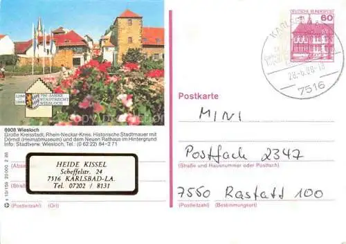 AK / Ansichtskarte Wiesloch Historische Stadtauer Doerndl und Neuem Rathaus