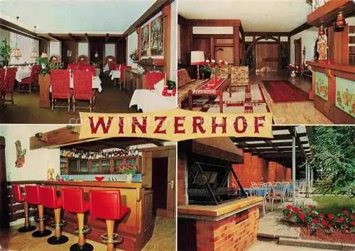 AK / Ansichtskarte Rauenberg Kraichgau Hotel Restaurant Winzerhof Gastraeume Bar Grill