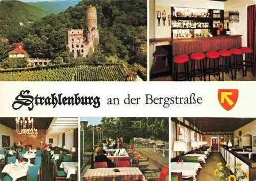 AK / Ansichtskarte Schriesheim Strahlenburg Gasthof Bar Gastraeume Terrasse