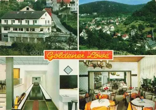 AK / Ansichtskarte Peterstal Ziegelhausen Restaurant Goldener Loewe Panorama Kegelbahn Gastraum