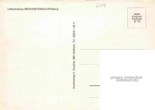 AK / Ansichtskarte Neckarsteinach Fliegeraufnahme Neckarschleife mit Dilsberg