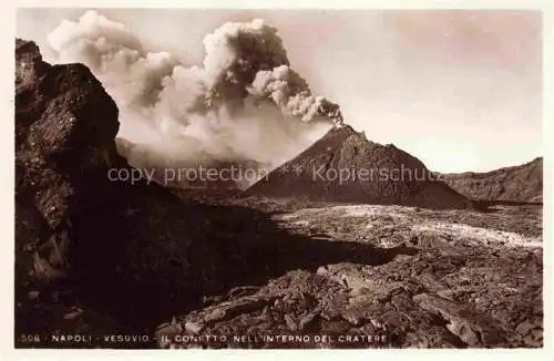 AK / Ansichtskarte NAPOLI Neapel Naples IT Vesuvio il conetto nell interno del cratere
