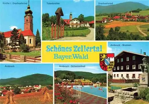 AK / Ansichtskarte Drachselsried Regen Bayern und Umgebung Zellertal Bayerischer Wald Freibad