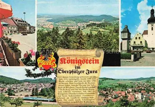 AK / Ansichtskarte Koenigstein Oberpfalz Panorama Ortszentrum Kirche Historie