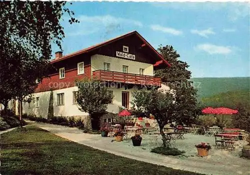AK / Ansichtskarte Waldmuenchen Hotel Pension Waldcafé Terrasse