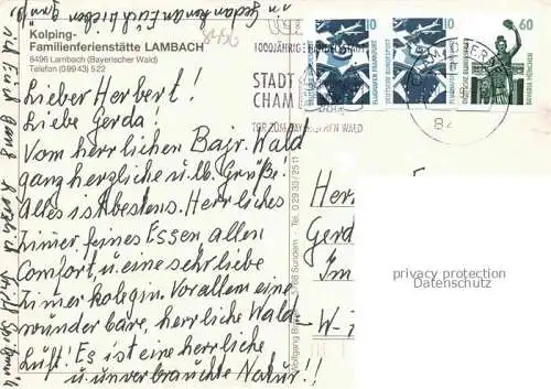 AK / Ansichtskarte Lambach Lam Bayern Kolping Familienferienstaette