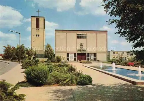 AK / Ansichtskarte Fischbach NueRNBERG Bayern Heilig-Geist-Kirche Wasserspiele Architekt F. Puehlhofer