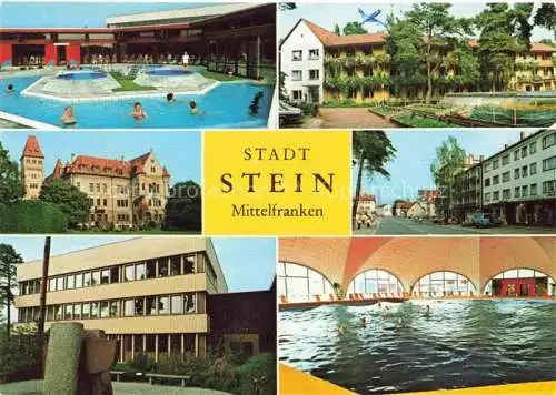 AK / Ansichtskarte Stein Nuernberg Hauptstrasse Schloss Freizeitbad Hotel