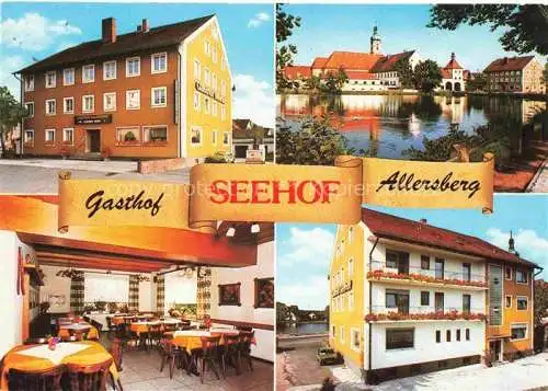 AK / Ansichtskarte Allersberg Gasthof Seehof Restaurant Uferpartie am Wasser
