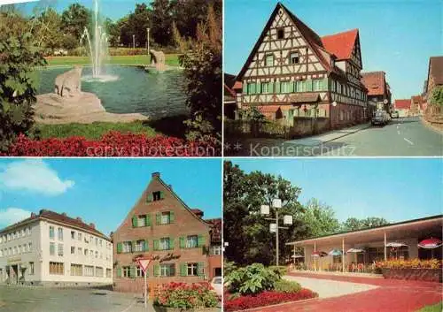 AK / Ansichtskarte Zirndorf  Mittelfranken Bayern Am Pressleinshaus Park Fachwerkhaus Gasthaus Restaurant Terrasse