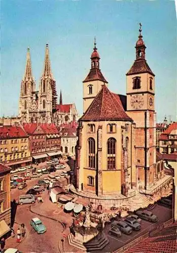 AK / Ansichtskarte REGENSBURG Neupfarrplatz mit Blick zum Dom
