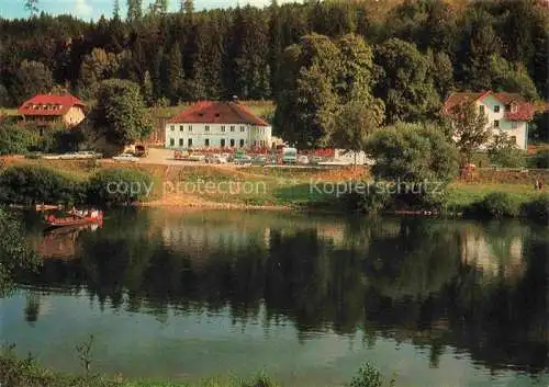 AK / Ansichtskarte Marienthal Regenstauf Gaststaette Pension Marienthal Uerpartie am Wasser