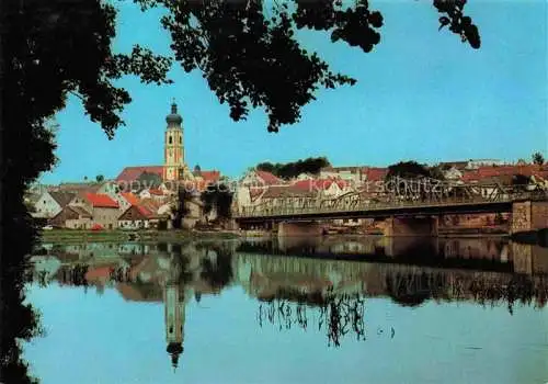 AK / Ansichtskarte Roding  Regen Bayern Blick ueber den Regen zum Ort