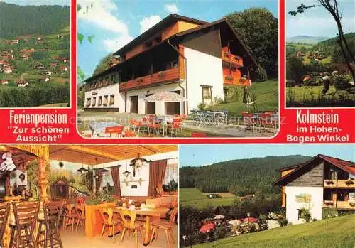 AK / Ansichtskarte Kolmstein Pension Zur schoenen Aussicht Gastraum Panorama