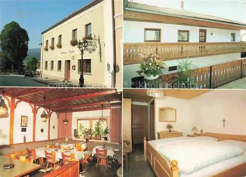AK / Ansichtskarte Neukirchen Heilig Blut Bayern Gasthof Mueller Gastraum Fremdenzimmer