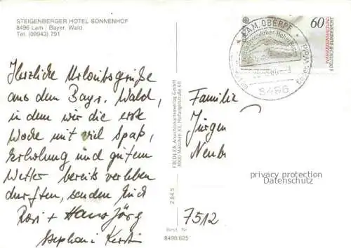 AK / Ansichtskarte Lam Oberpfalz Steigenberger Hotel Sonnenhof