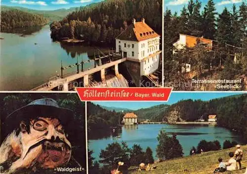 AK / Ansichtskarte Hoellensteinsee Viechtach Regen Bayern Stausee Kraftwerk Terrassenrestaurant Waldgeist