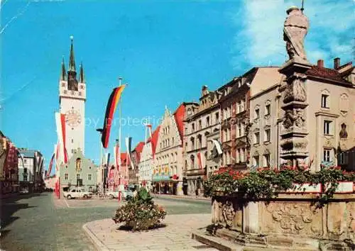 AK / Ansichtskarte Straubing Ludwigsplatz Brunnen