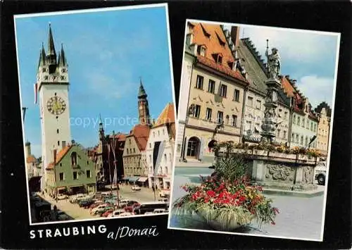 AK / Ansichtskarte Straubing Ludwigsplatz Stadtplatz Jakobsbrunnen