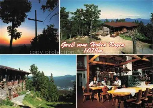 AK / Ansichtskarte Neukirchen Heilig Blut Bayern Berghaus Hoher Bogen Gaststube Hausmusik Gipfelkreuz