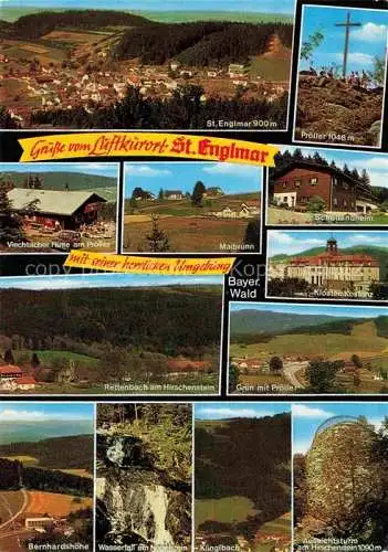 AK / Ansichtskarte St Englmar Panorama Luftkurort und Umgebung Berghuette Schullandheim Kloster Landschaft